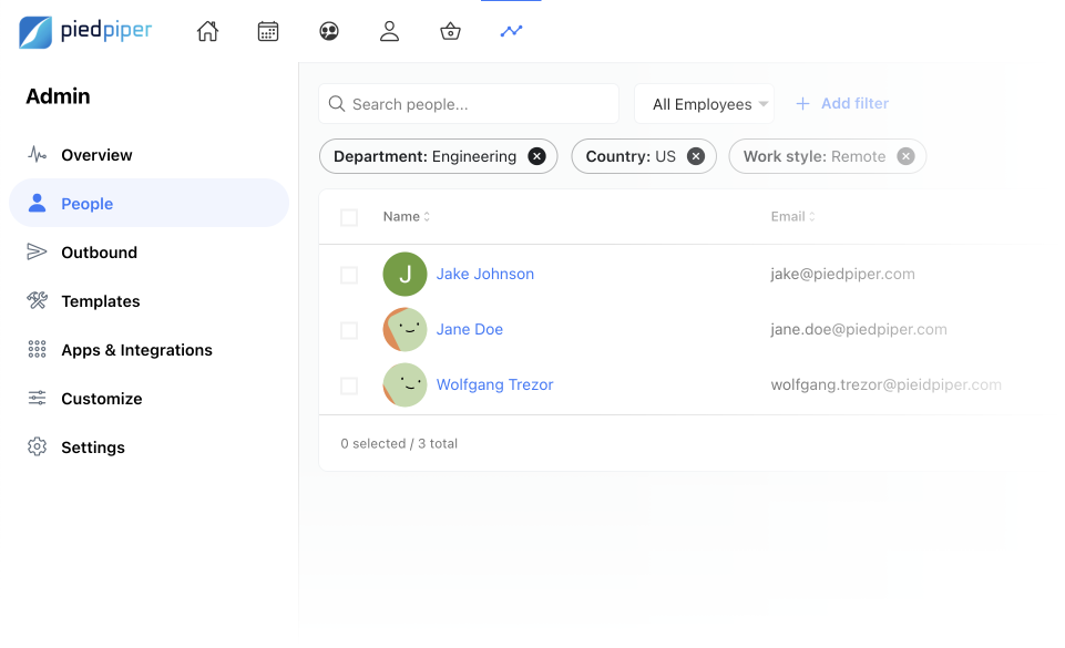 Filter employees based on HRIS properties